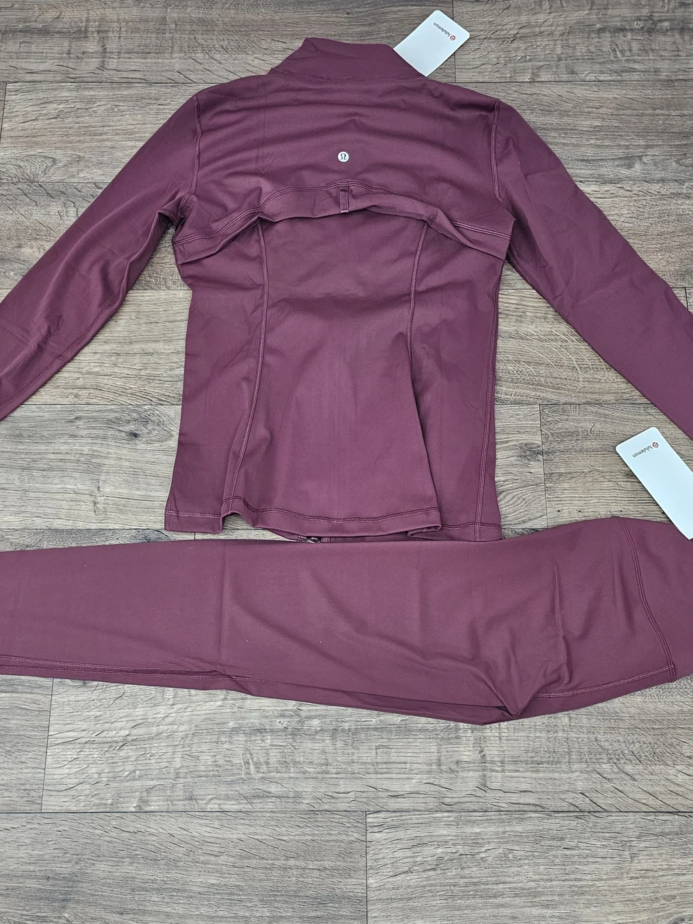 lululemon athletica Women's Maroon Active Jacket & Leggings Set